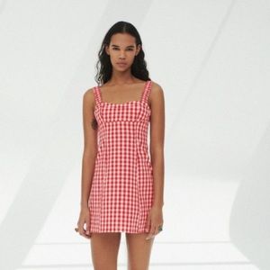 Zara Red and White Gingham Sleeveless Mini Dress (NWT)